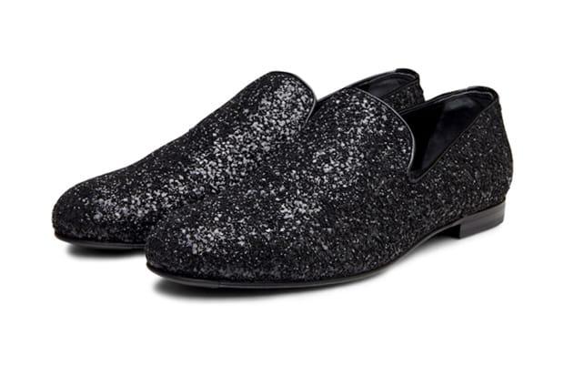 jimmy choo glitter loafers