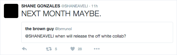 Shane Gonzales Ask Me Anything Reveals Off-White Collabo