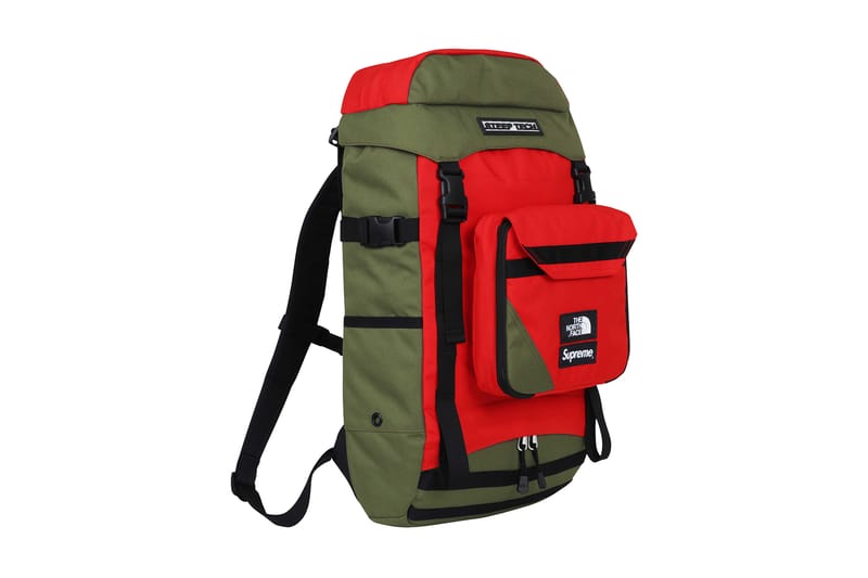 supreme north face backpack yellow