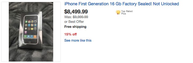 iPhone 7 sells for less than the iPhone 2G on eBay prices smartphones apple