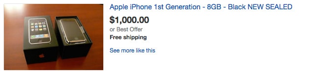 iPhone 7 sells for less than the iPhone 2G on eBay prices smartphones apple