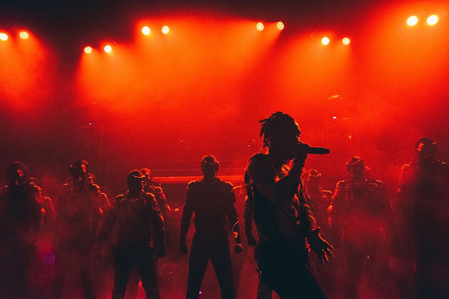 Kanye West Pusha T Desiigner Travis Scott Yeezys Onstage