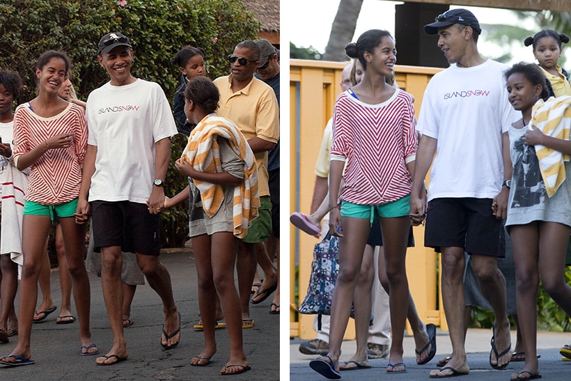 President Barack Obama's Most Stylish Moments POTUS Barry Michelle Obama FLOTUS Suits Normcore Dad Jeans Tan Suits Sunglasses athleisure