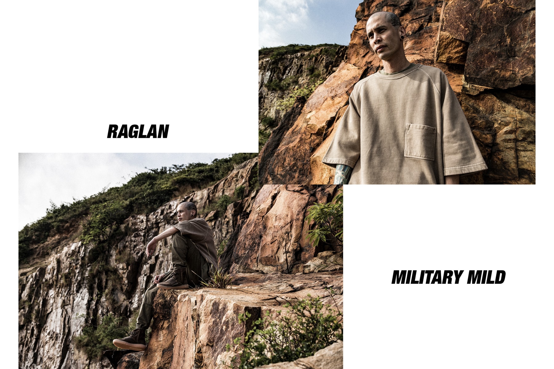 YEEZY SEASON 3, PEACHED FLEECE, MIDNIGHT ONYX, RAGLAN, RUGBY, MILITARY DARK, WARNING ORANGE