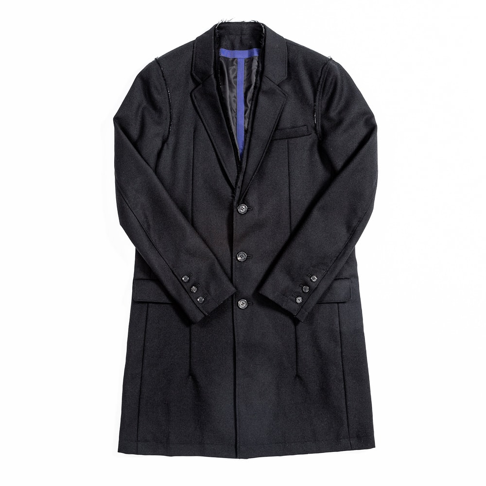 JohnUNDERCOVER Raw Edge Wool Coat