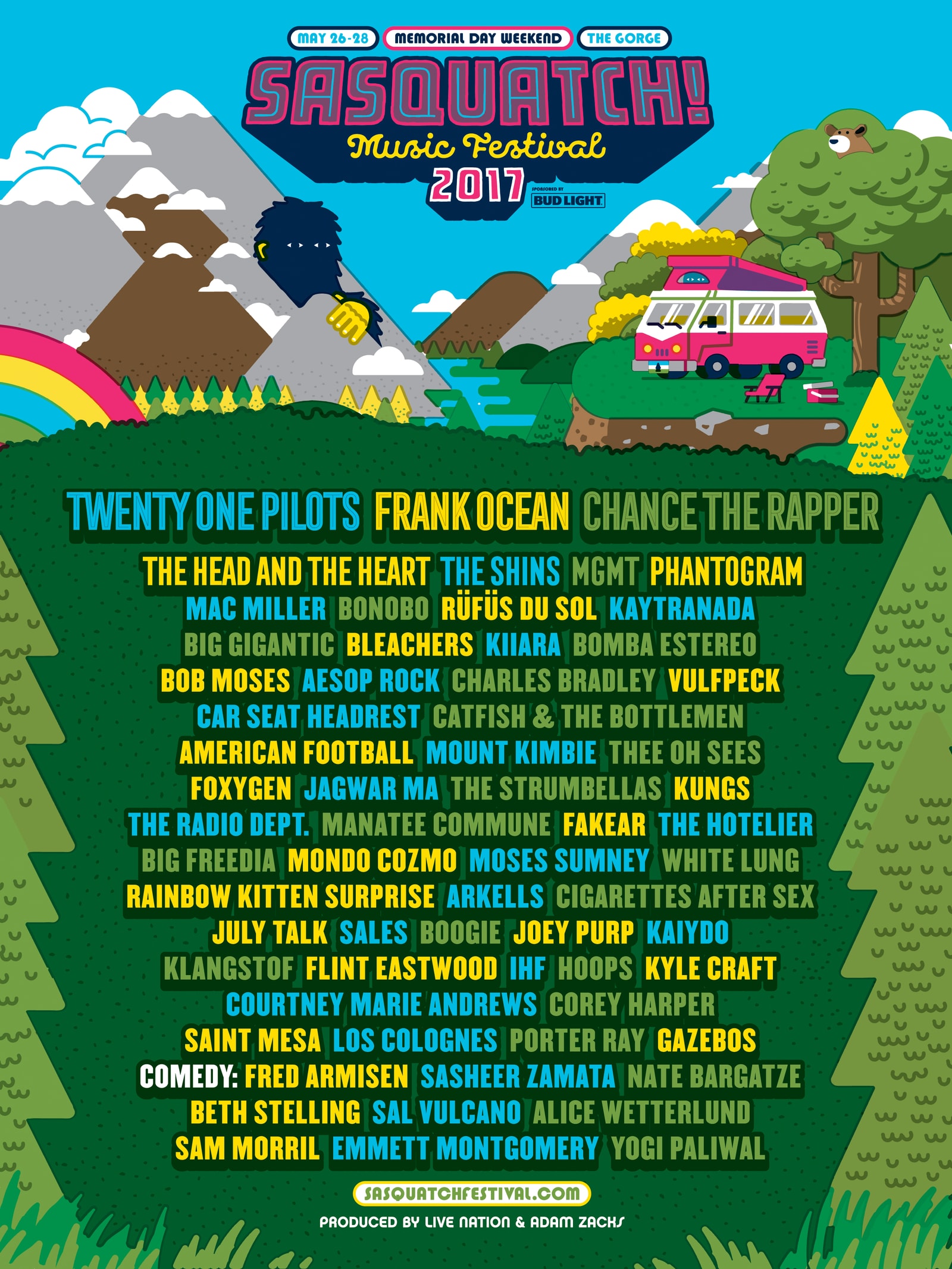 Sasquatch! Music Festival 2017 Lineup