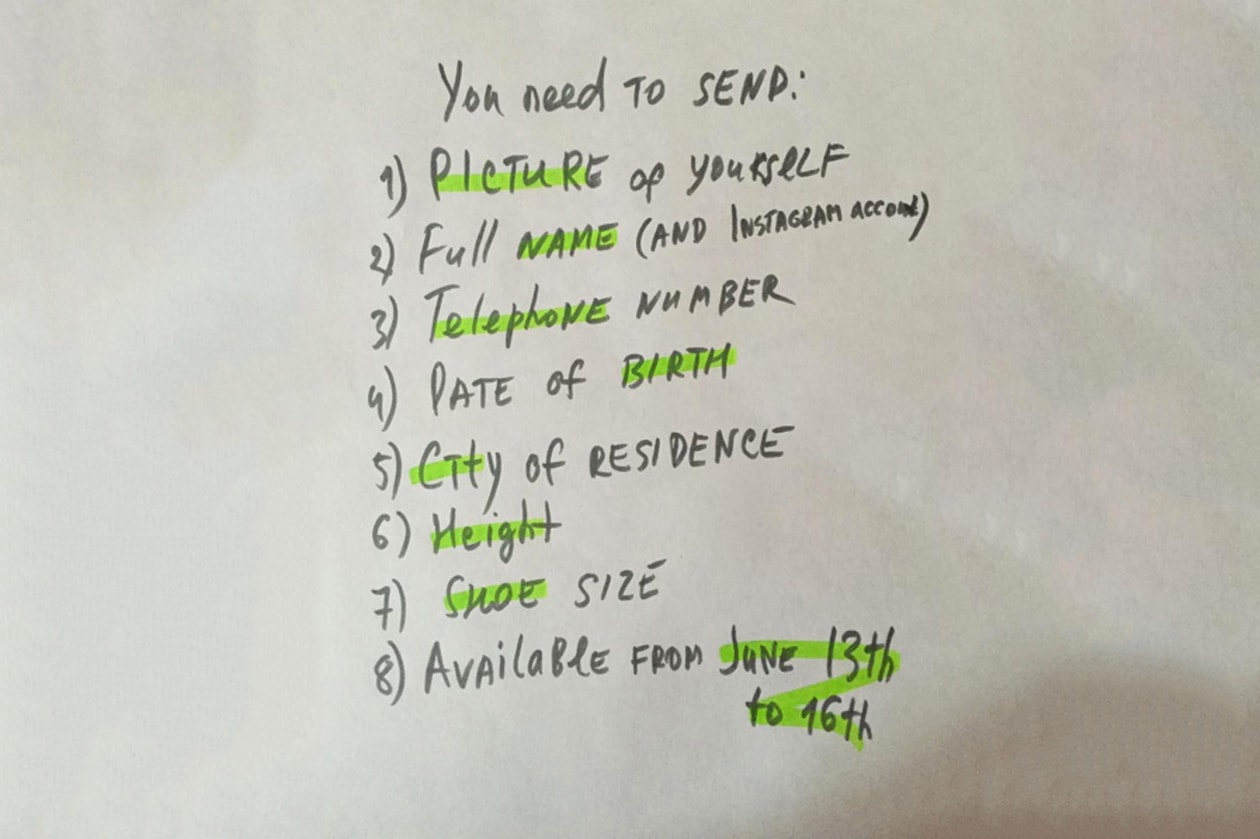 Gosha Rubchinskiy が次なるミューズを一般公募