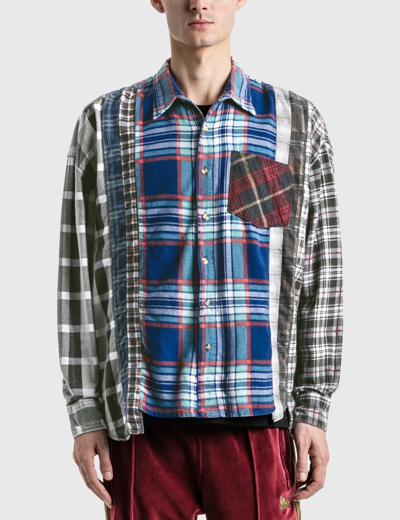 Image of Needles  Cuts Flannel Shirt