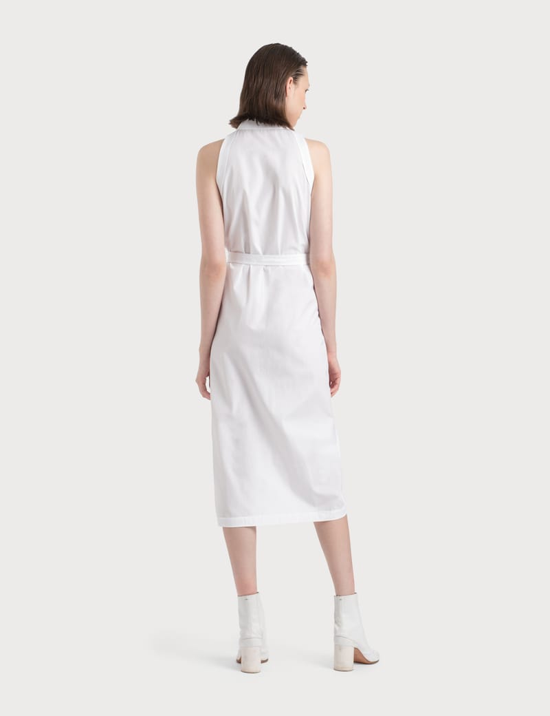 helmut lang white shirt dress
