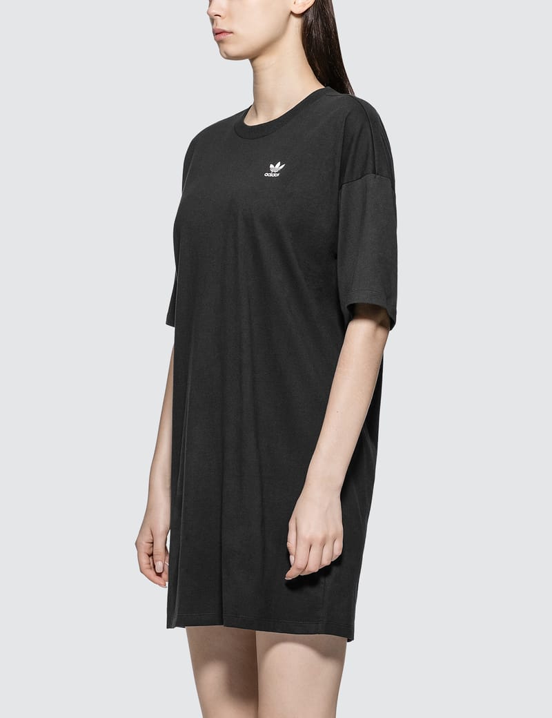black trefoil dress by adidas
