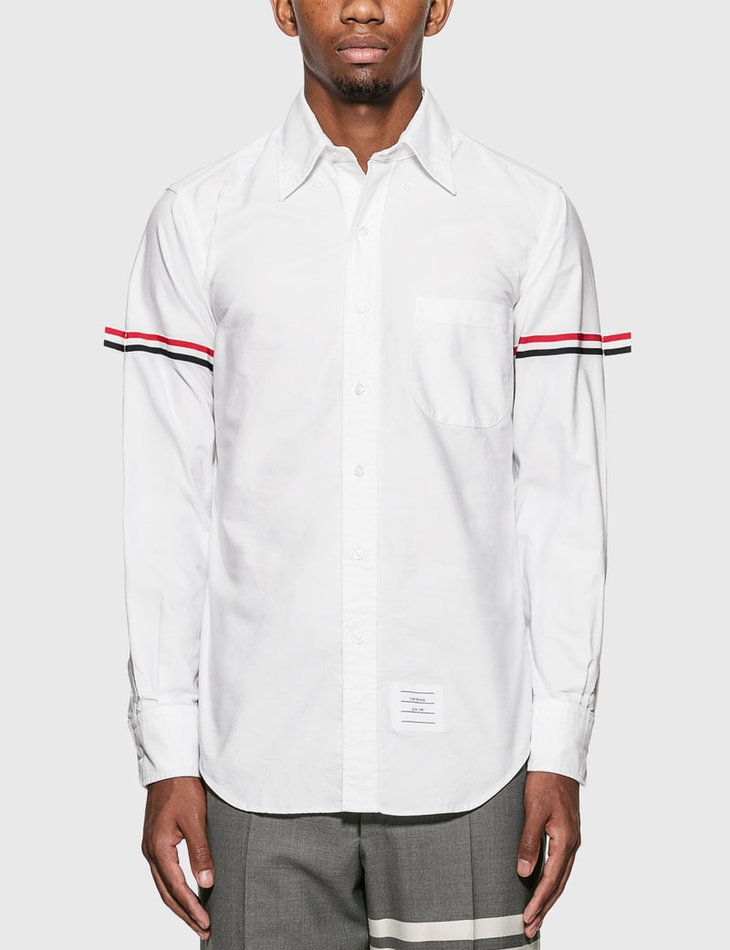 Image of Thom Browne Grosgrain Arm Band Oxford Shirt