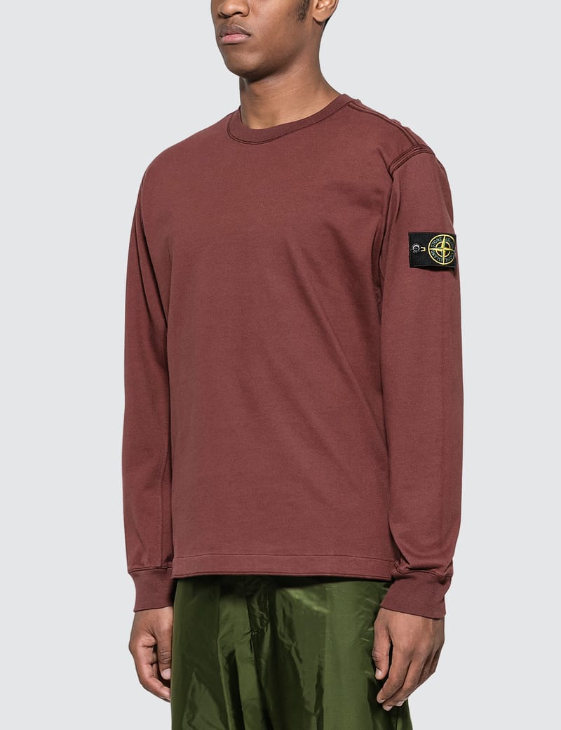 stone island badge hooded sweatshirt