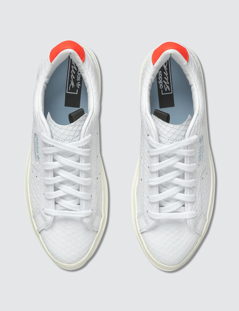 adidas w super sleek white solar red