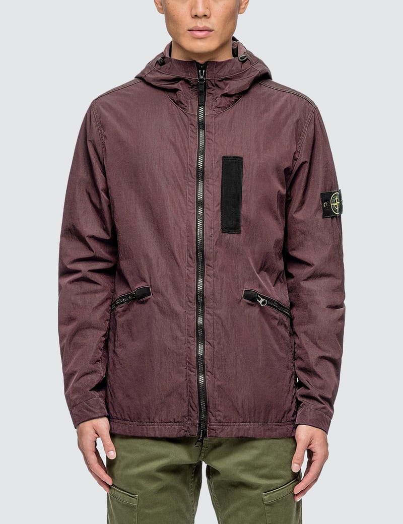 stone island nylon metal flock jacket