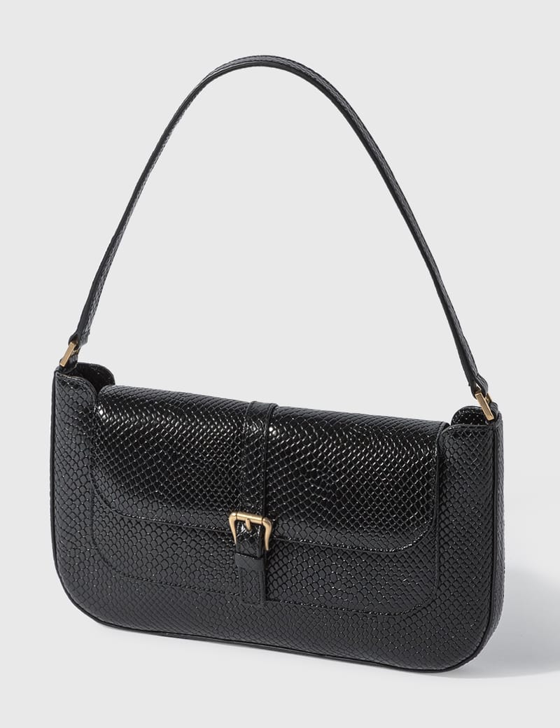 black snake print bag