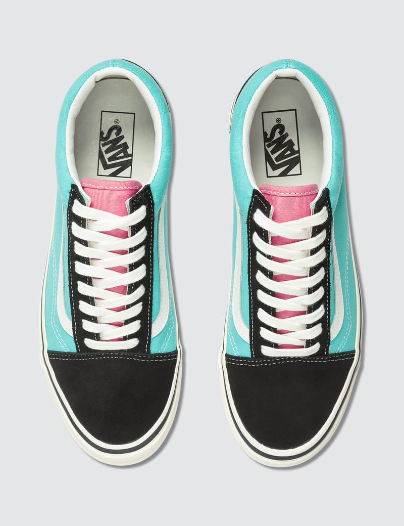 aqua and black vans
