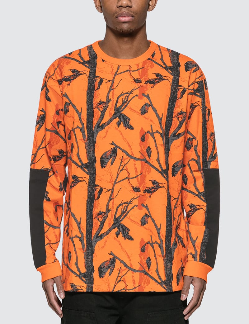 orange camo long sleeve shirt