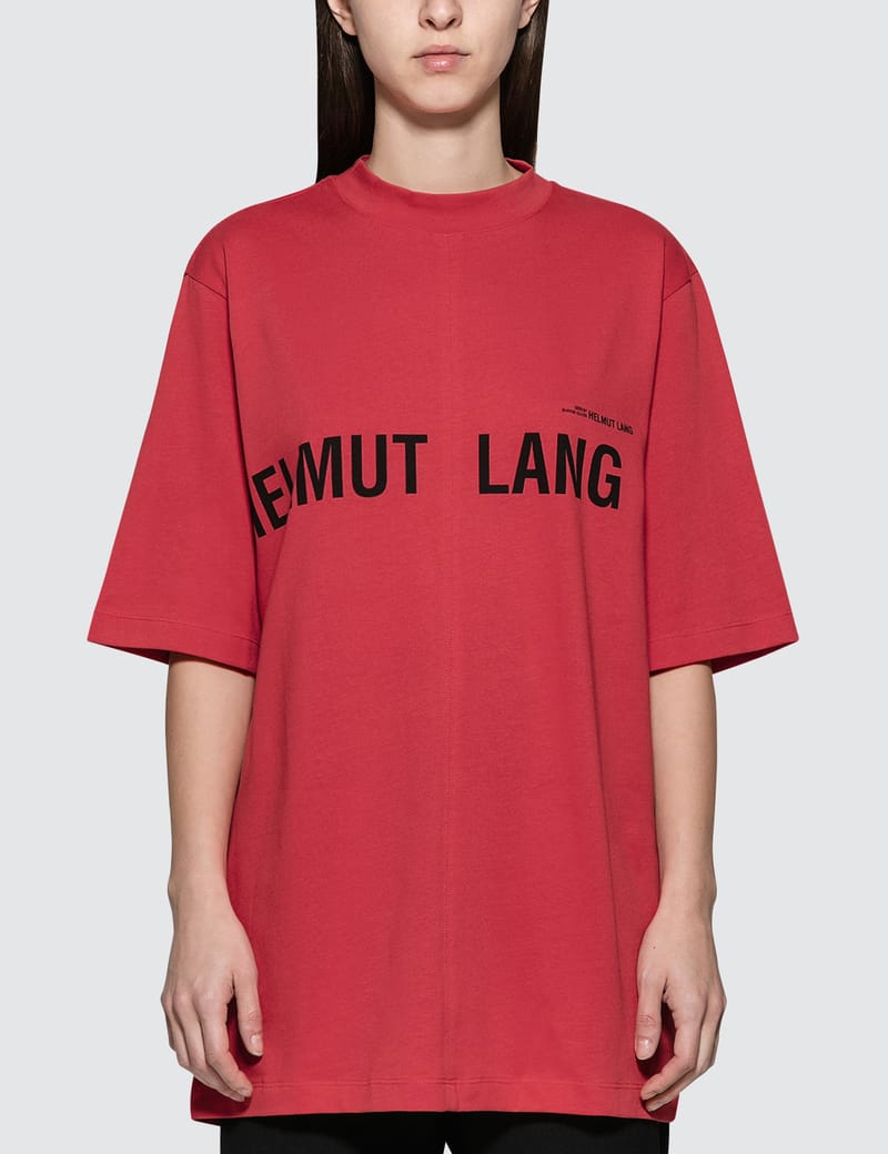 red helmut lang shirt