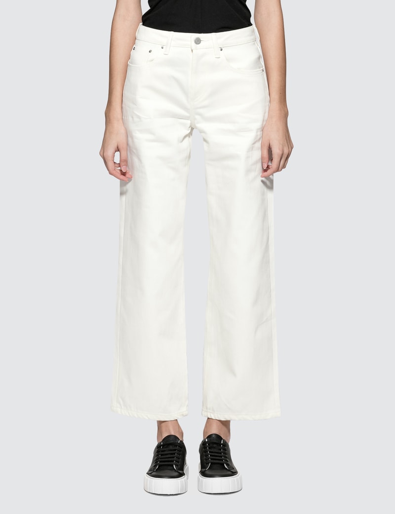 Image of John Elliott Lydia Ivory Wide Leg Jeans