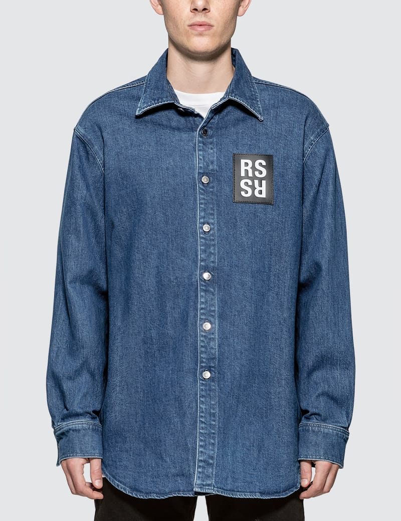 raf simons denim shirt