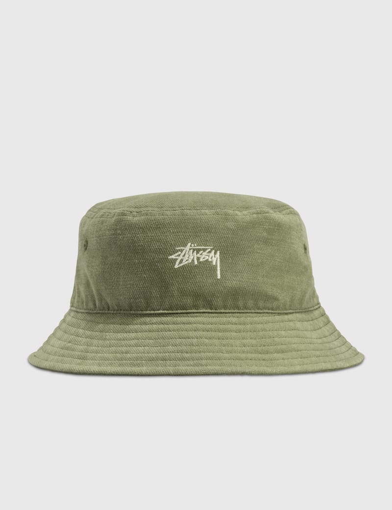 Stussy Stock Bucket Hat In Green | ModeSens