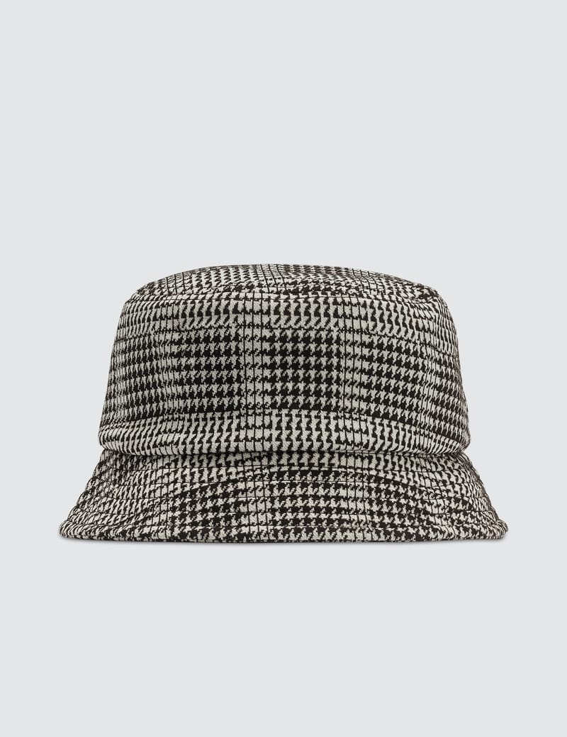 stussy lola plaid knit bucket hat