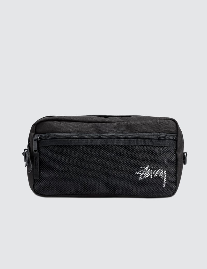 stussy side bag black