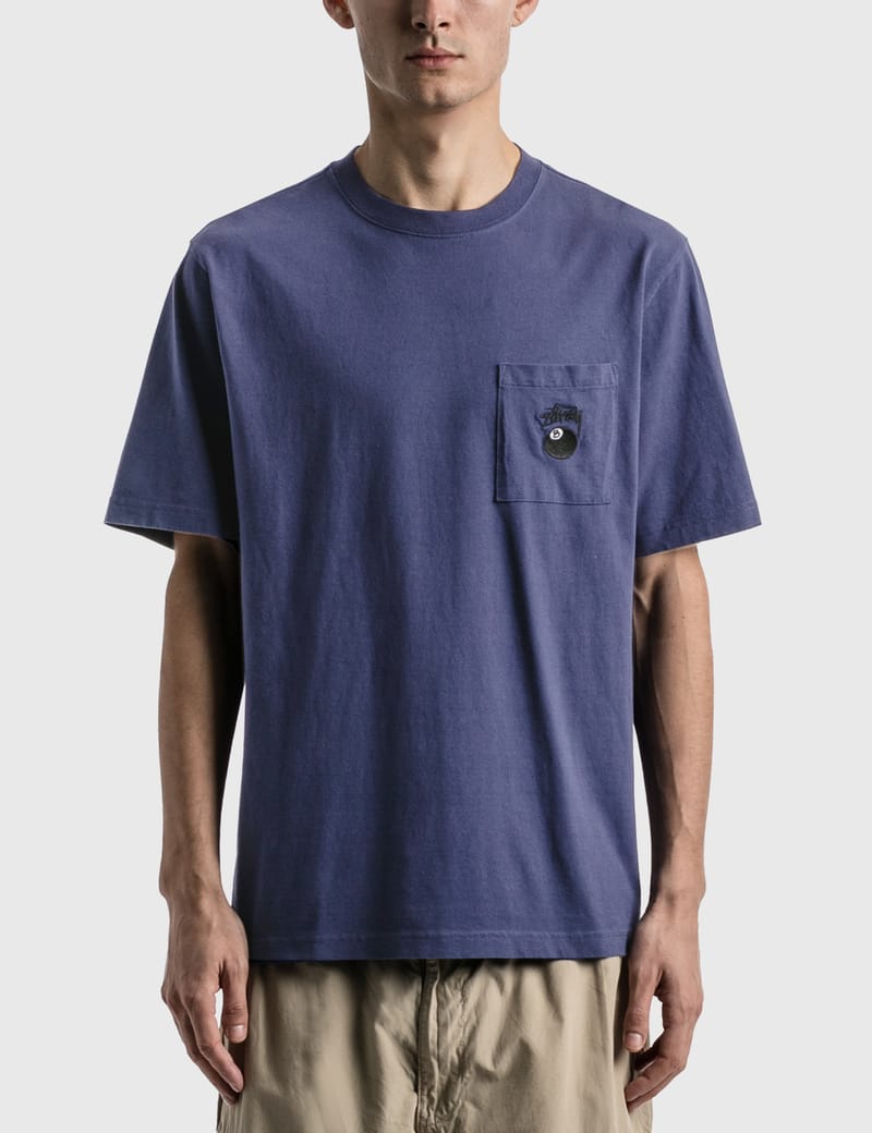 stussy 8 ball pocket tee
