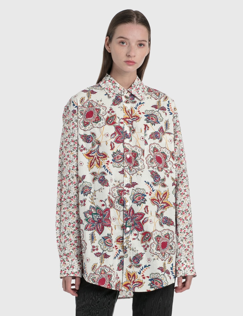 Image of Marine Serre Regenerated Bedsheet Loose Shirt