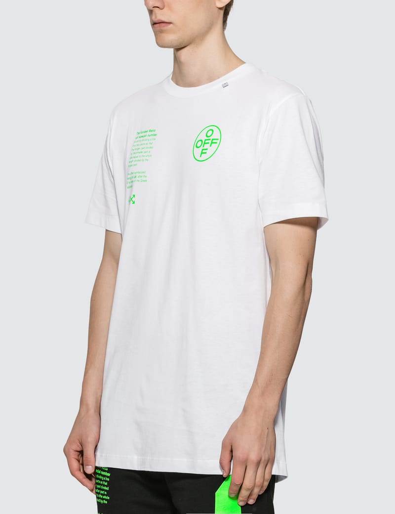 off white t shirt cross on back