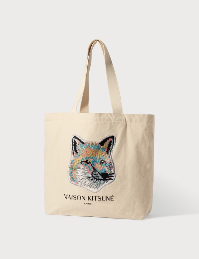 Maison Kitsune Pastel Fox Head Tote Bag Hbx
