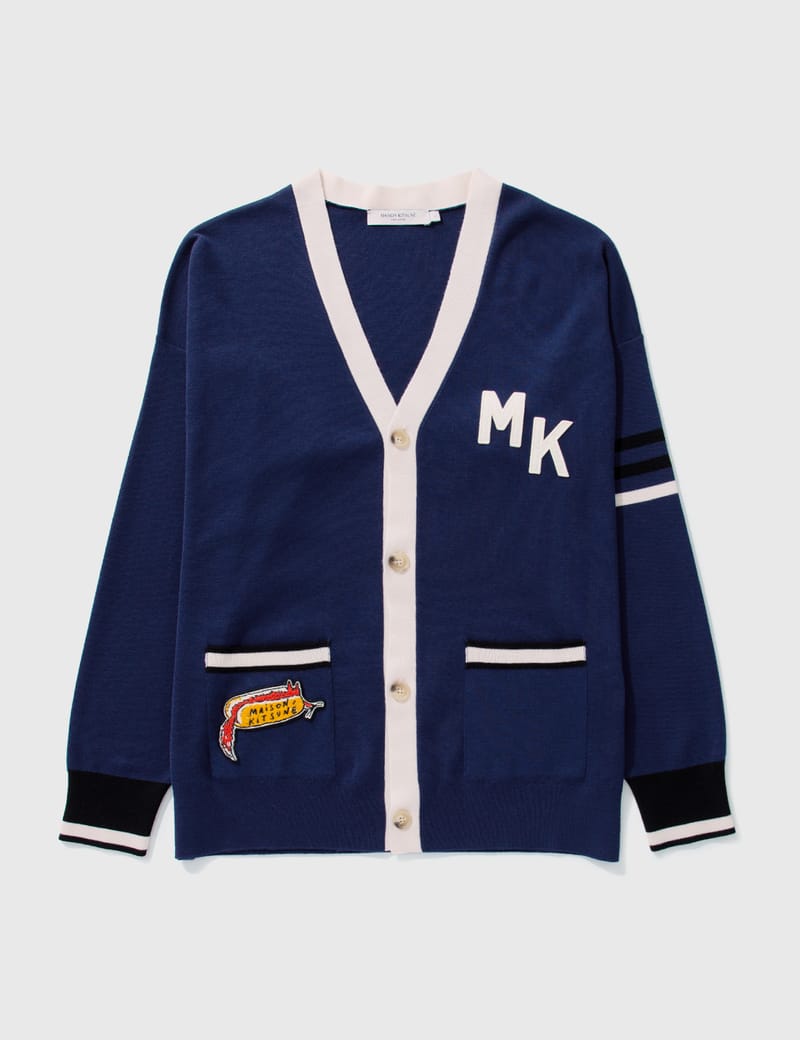 maison kitsune varsity jacket