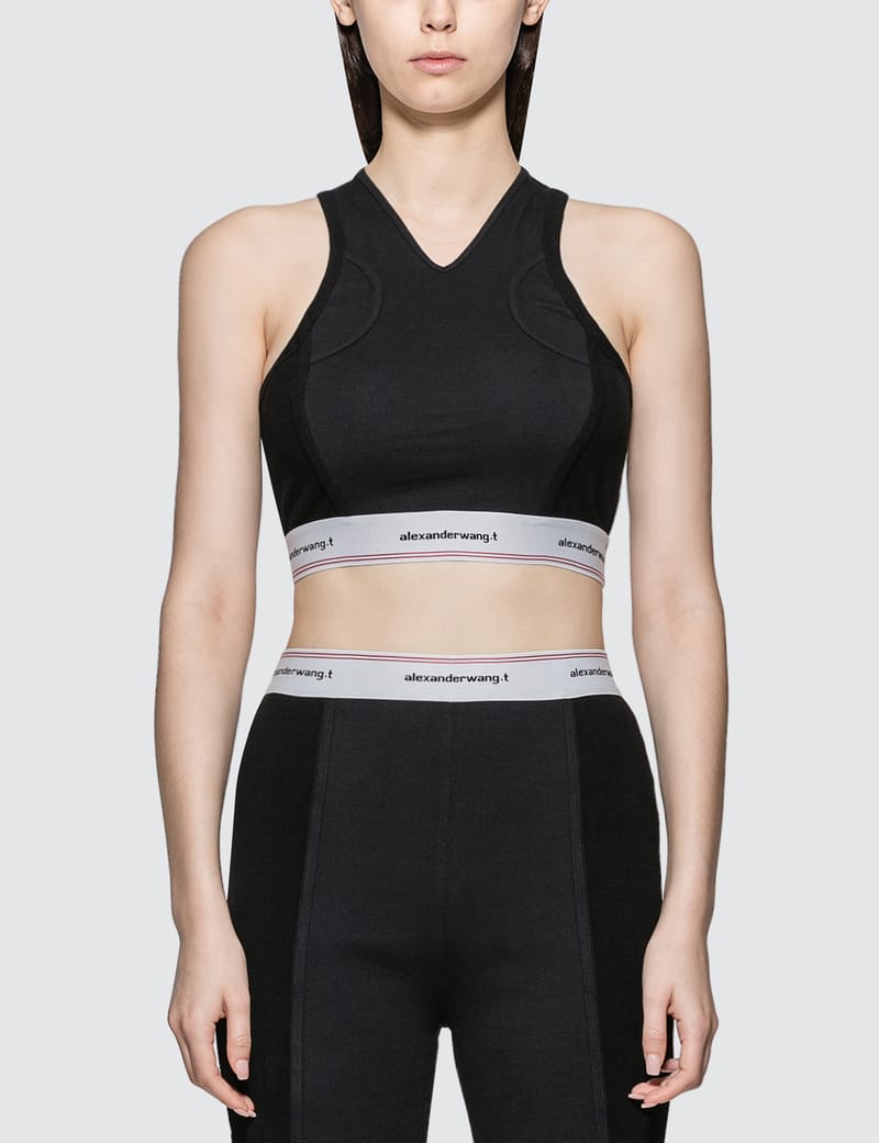 alexander wang logo bra