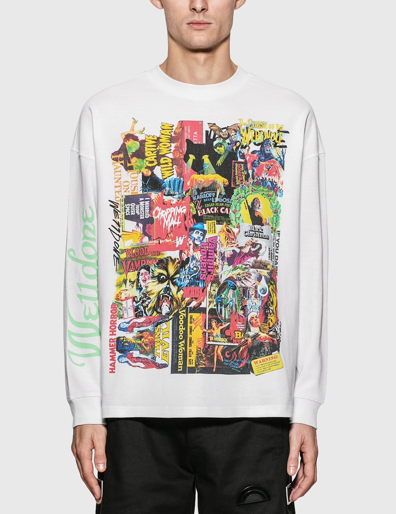 Image of Wedone Horror Collage Long Sleeve T-Shirt