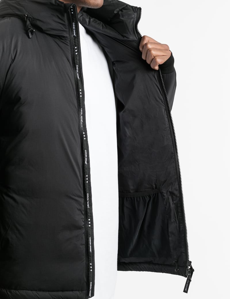 canada goose lodge matte finish down hooded jacket