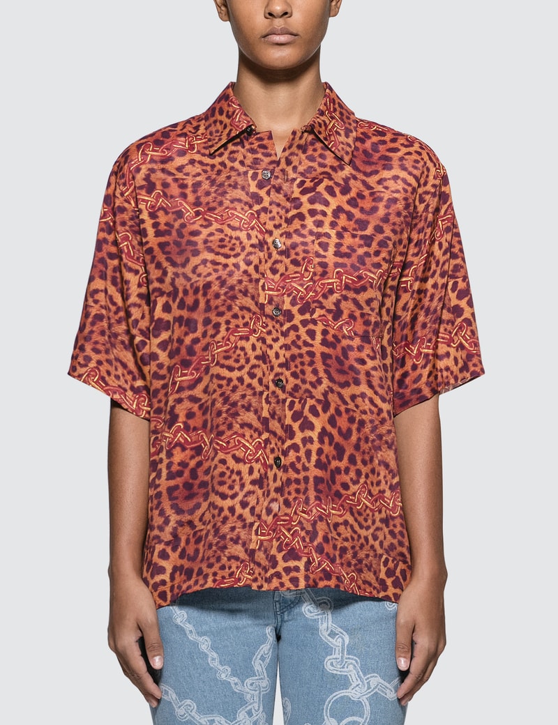 Image of Aries Leopard Chains Hawaiian Shirt
