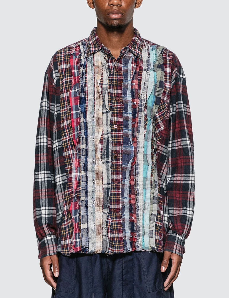 Image of Needles Ribbon Cuts Flannel Shirt