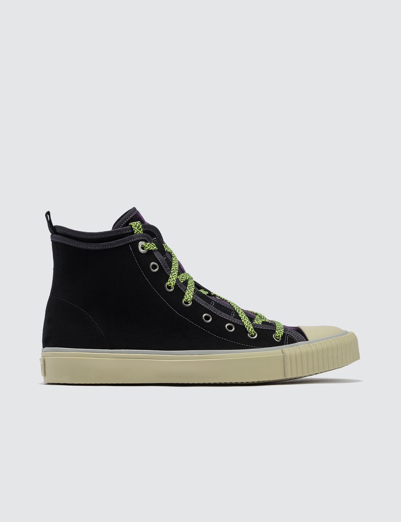 Image of Lanvin Mid Top Sneaker Canvas E Velvet