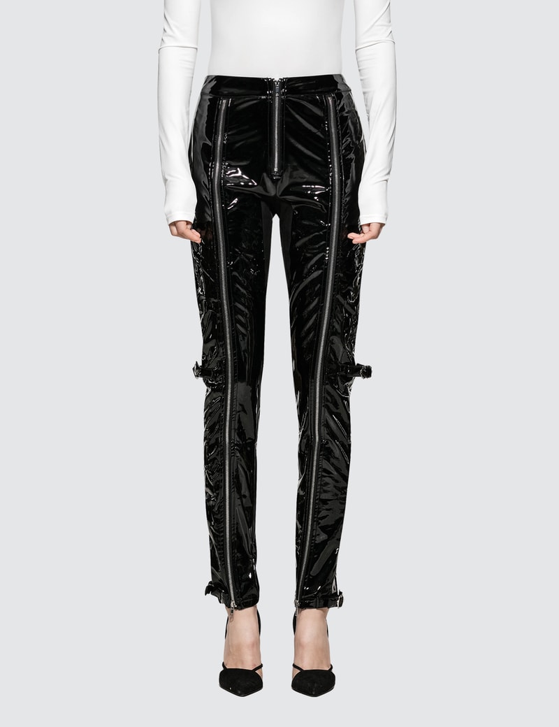 Image of Danielle Guizio Patent Zip Pants