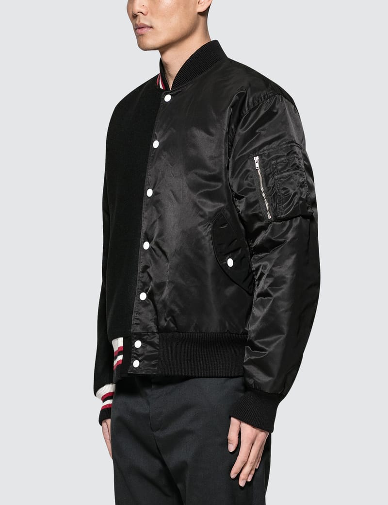 brain dead split varsity jacket