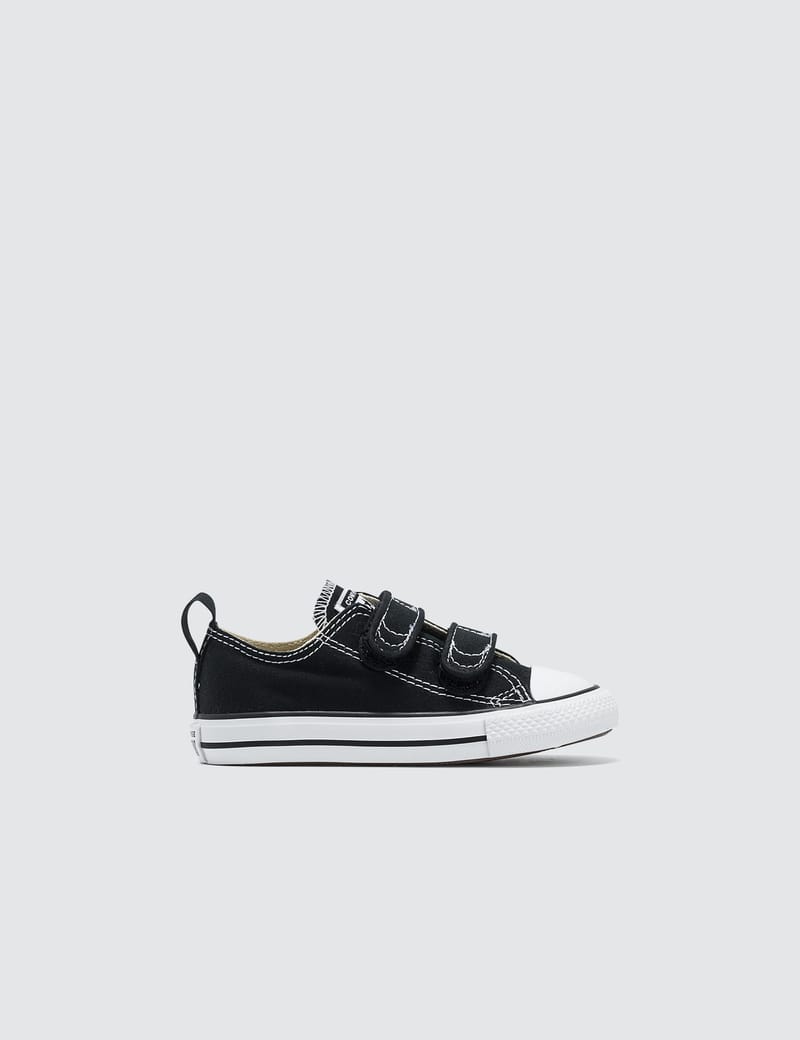 infant black velcro converse