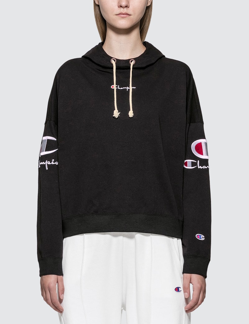 Image of Champion Reverse Weave Sleeve Logo Hoodie