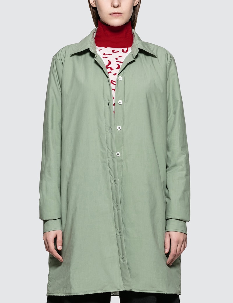 Image of Aalto Lightly Padded Oversized Shirt With Slits