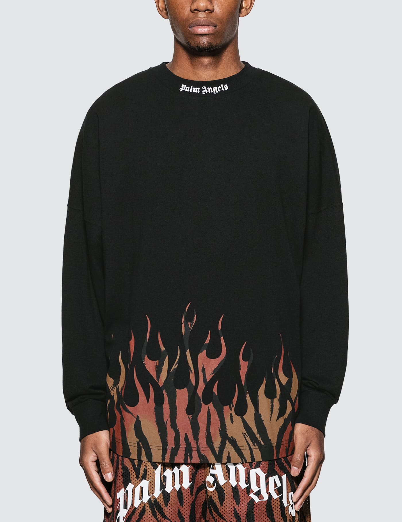 palm angels flame sweatshirt