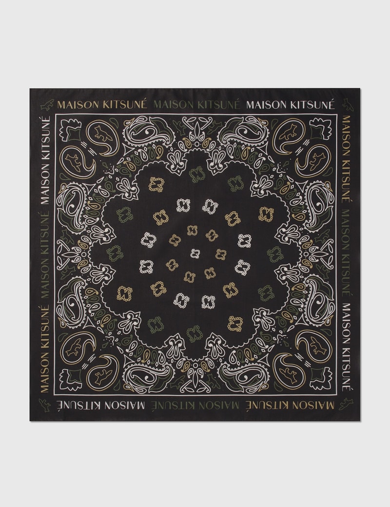 Image of Maison Kitsune Cotton Bandana Scarf