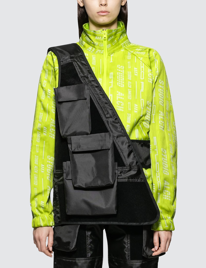 Image of ALCH Velcro Panelled Assymetrical Gilet With Removable Pockets