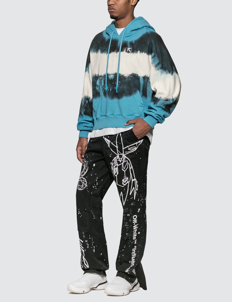 off white tie dye hoodie