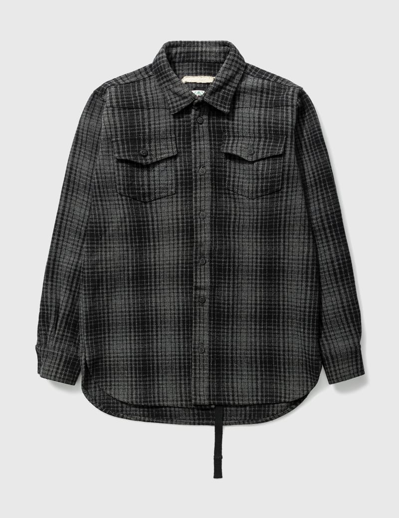black and white flannel shirt jacket