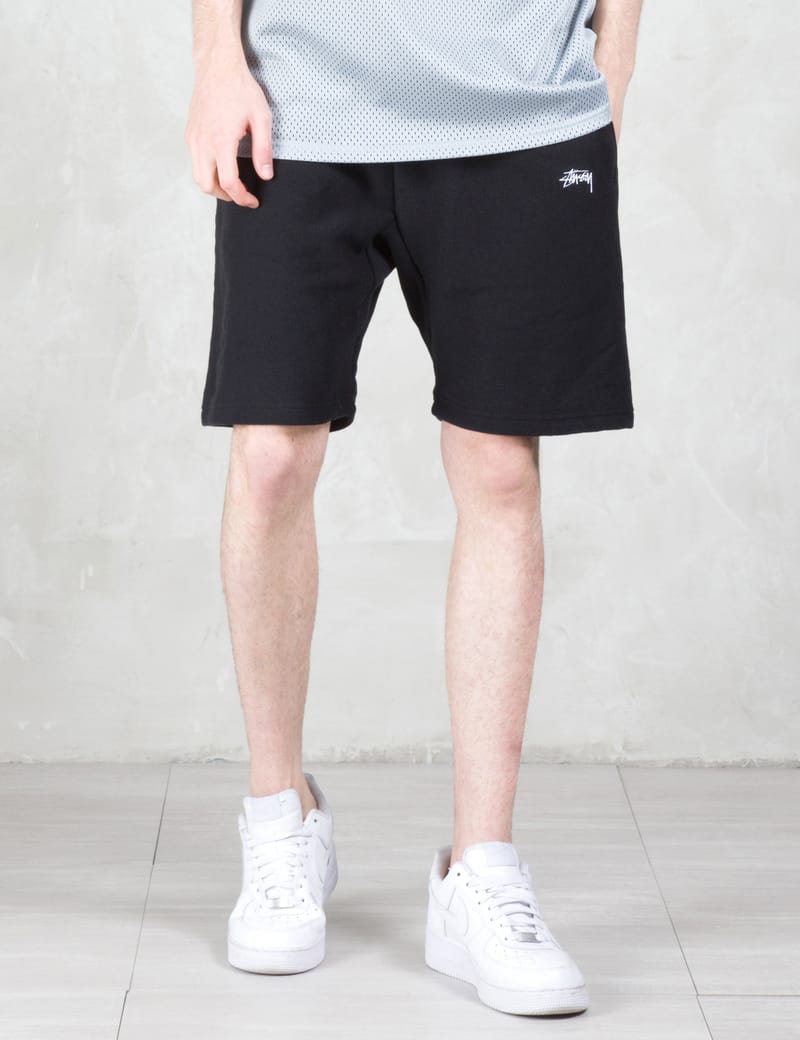 stussy stock fleece short