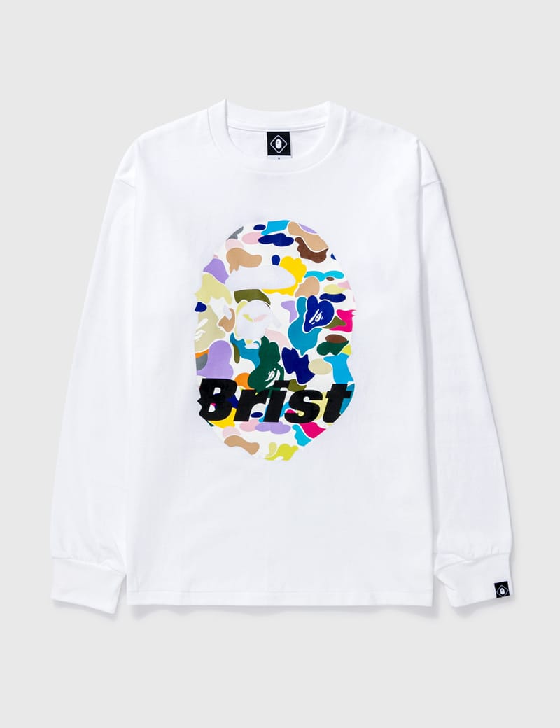 bape multi logo l/s tee
